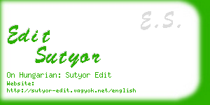 edit sutyor business card